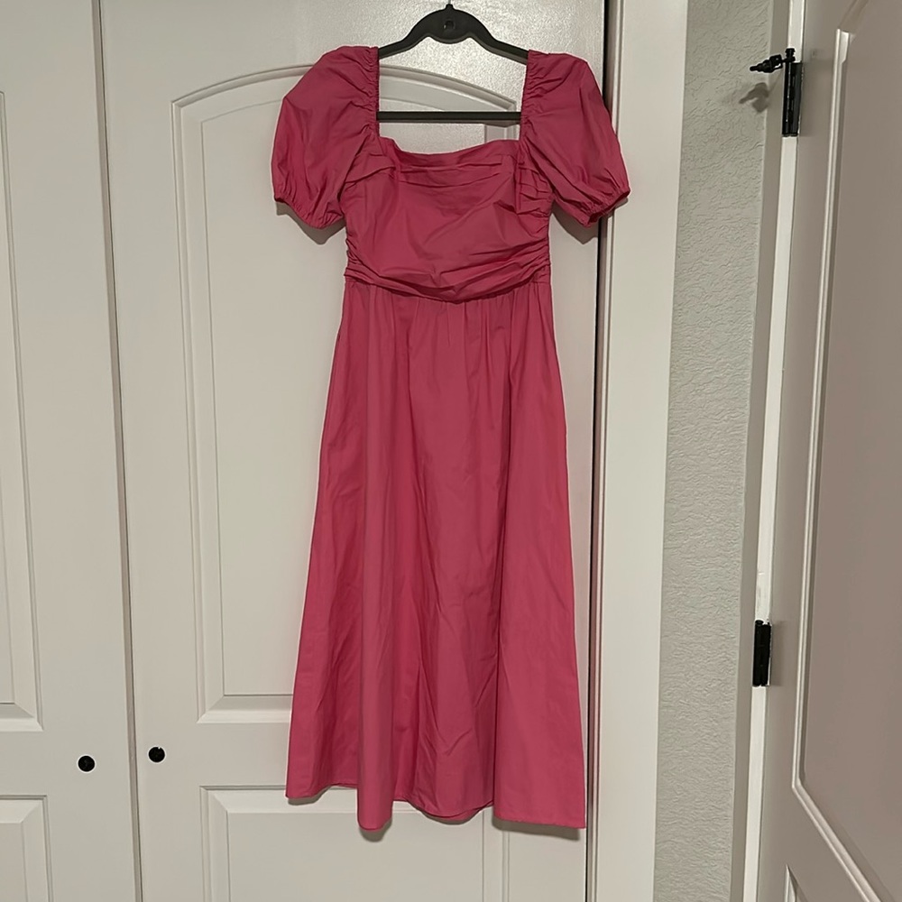 OPT Pink Square Neck Dress